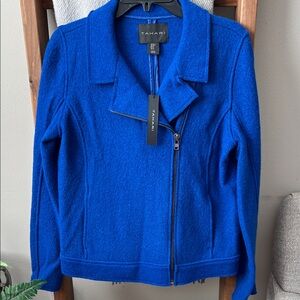 Tahari Women's Vibrant Blue Blazer, Size M, Wool, Gorgeous!  NWT!